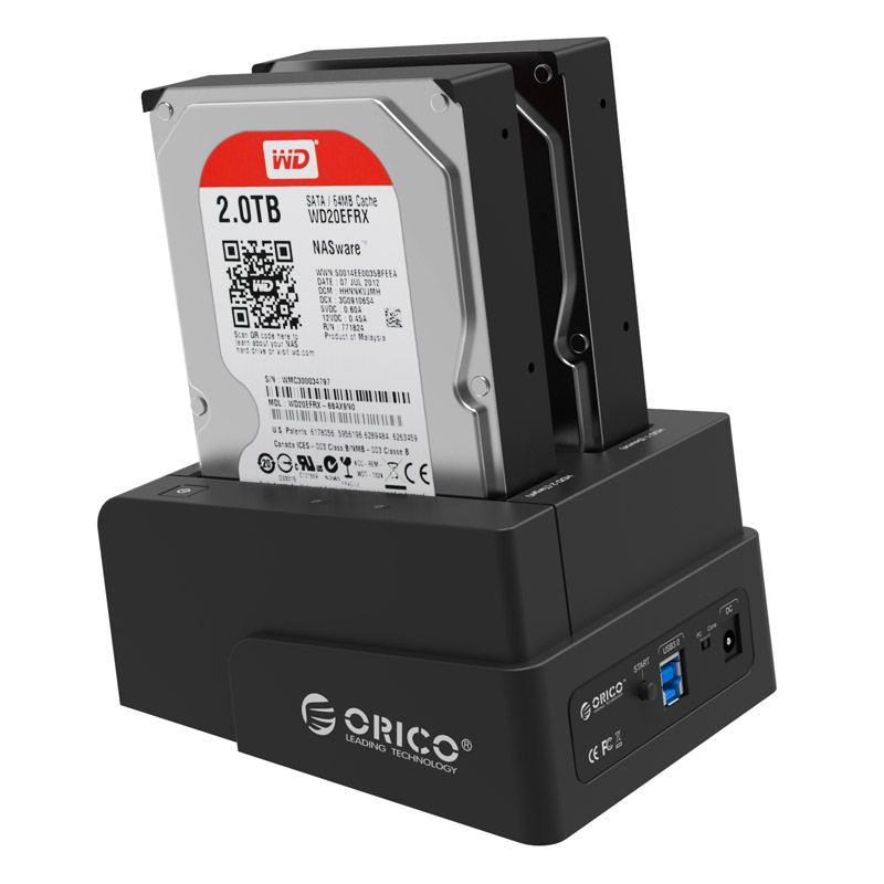 ORICO 2.5 & 3.5 inch SATA2.0 USB3.0 1 to 1 Clone External Hard
