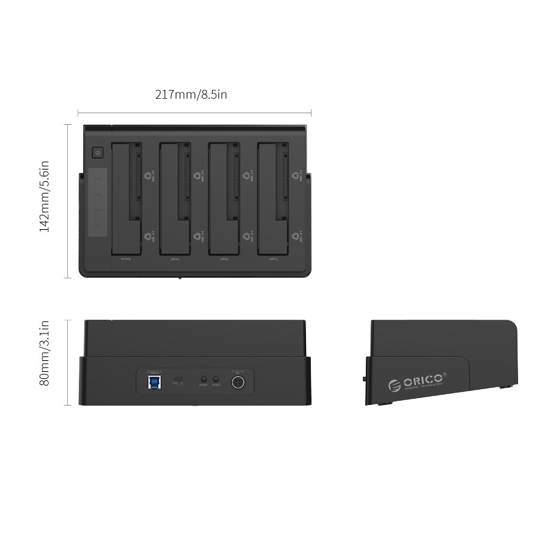 ORICO 2.5 & 3.5 inch SATA2.0 USB3.0 1 to 3 Clone External Hard