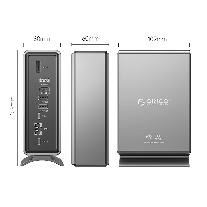 ORICO 15-in-1 ドッキングステーション CDH-YD3 Amazon | ORICO 15-in-1 USB C ドッキングステーション 3つ画面