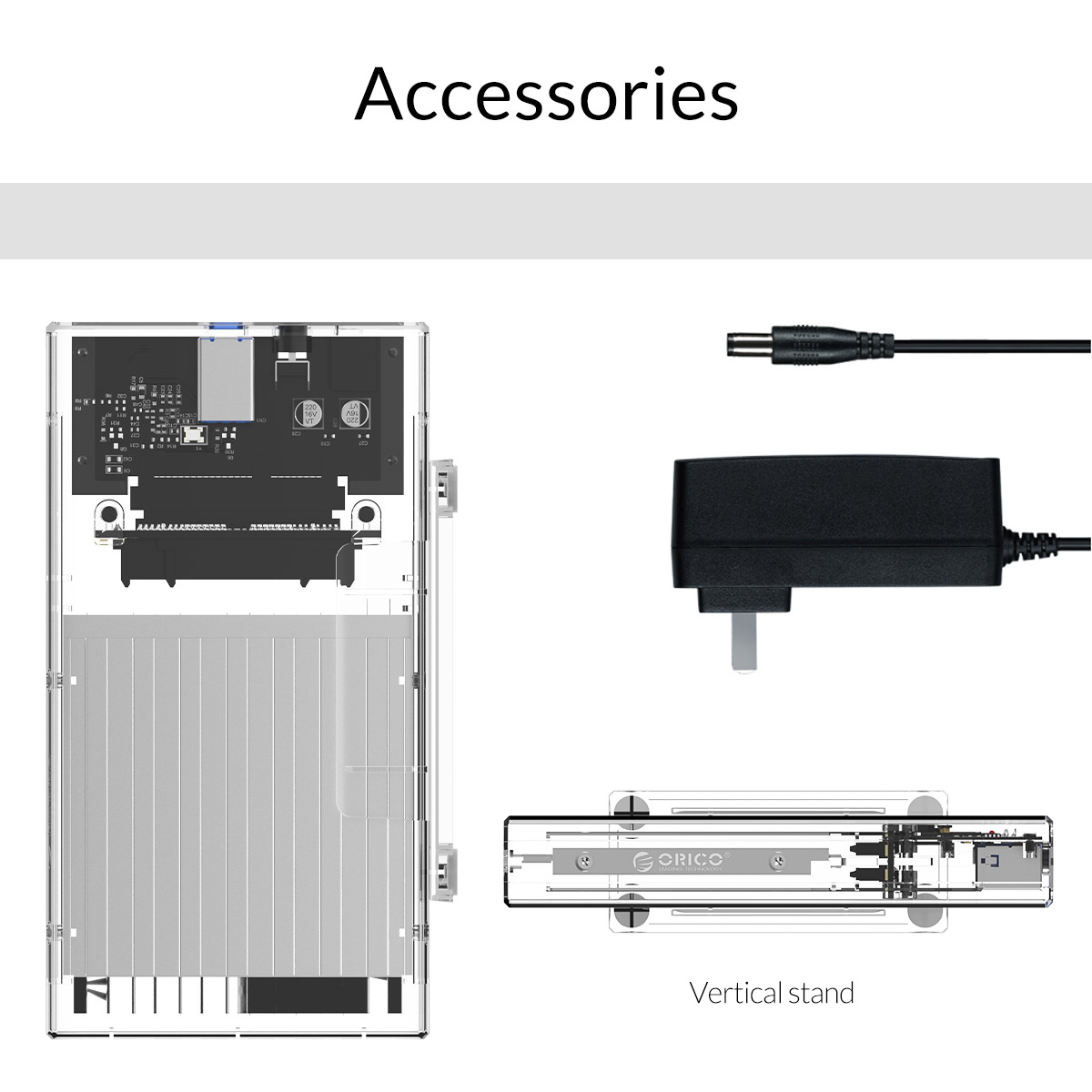 Transparent Series Dual Bay Hard Drive Enclosure