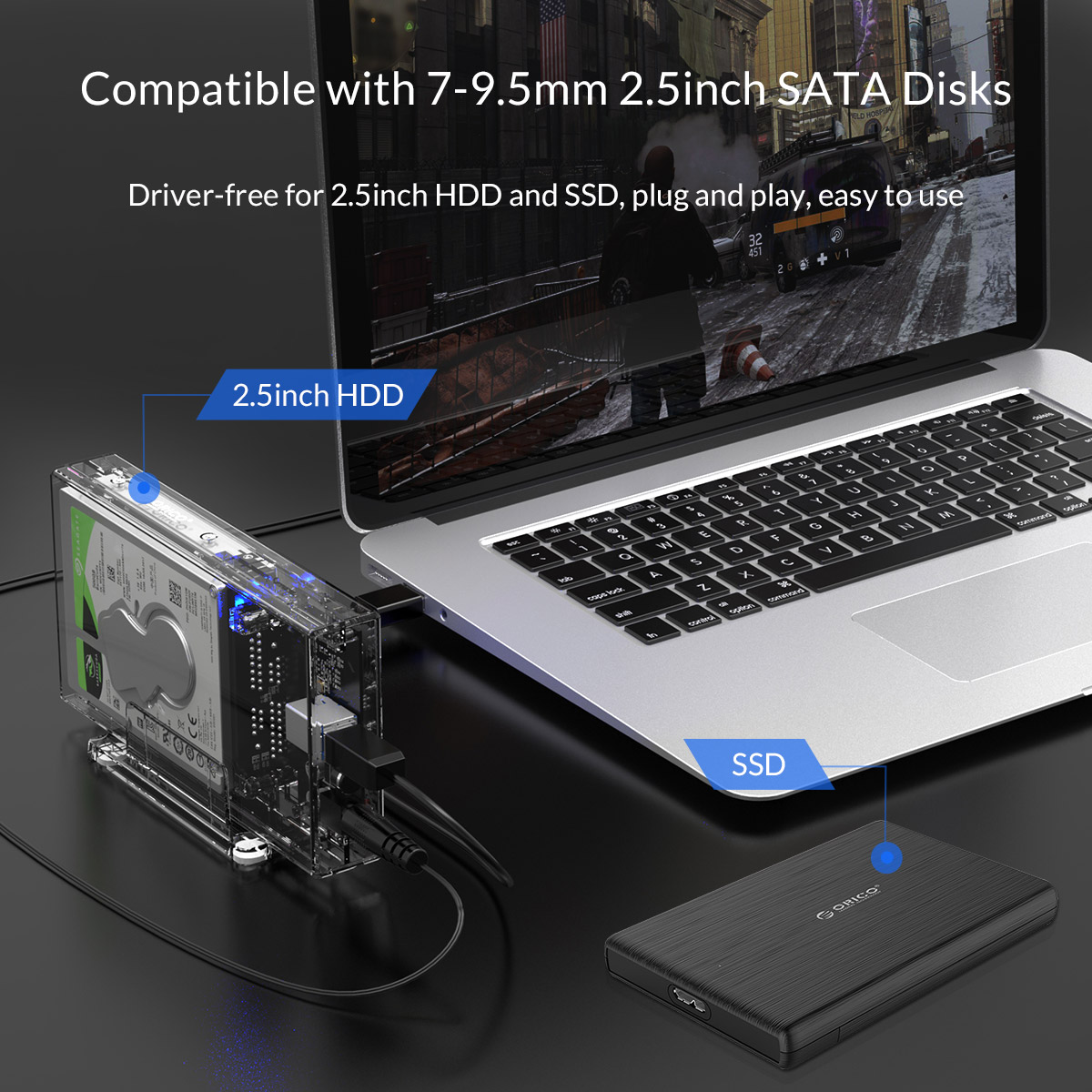 Transparent Series Dual Bay Hard Drive Enclosure