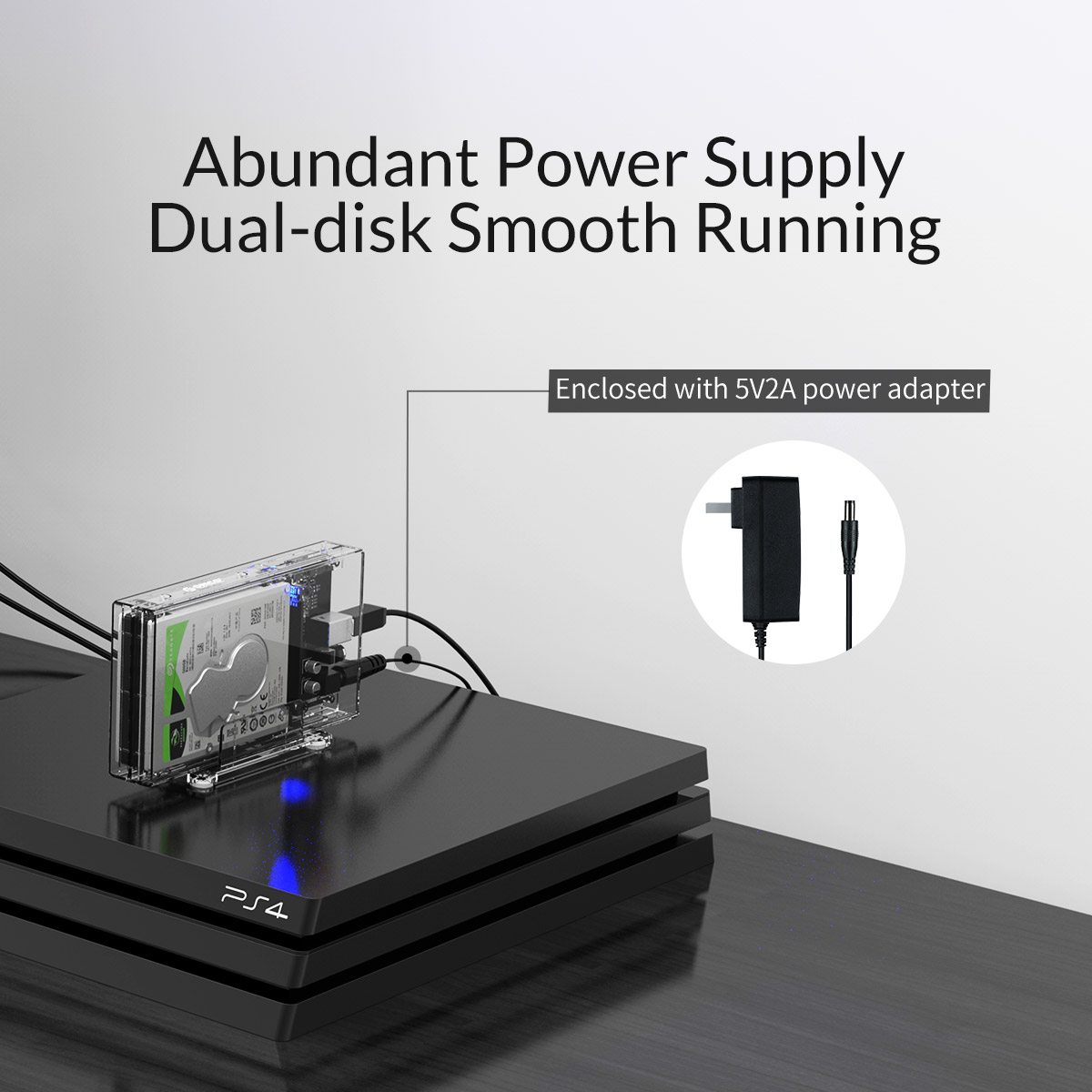 Transparent Series Dual Bay Hard Drive Enclosure