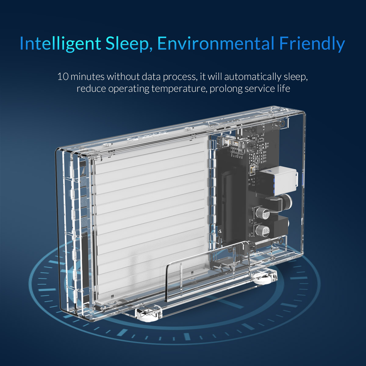 Transparent Series Dual Bay Hard Drive Enclosure