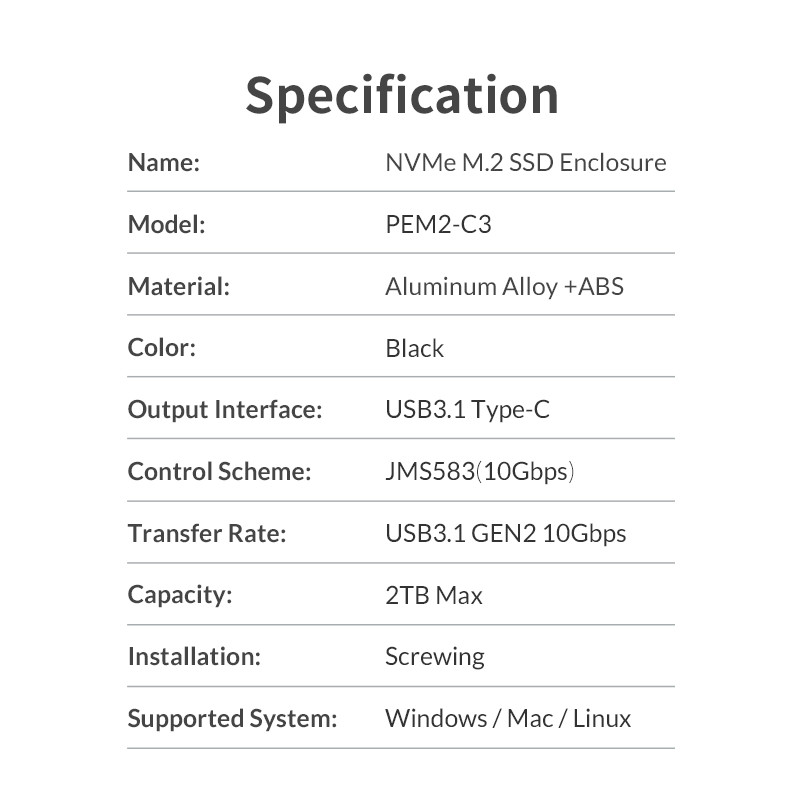 Nvme M 2 Ssd Enclosure 奥睿科官网